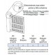 Dimensiones máx. entre perno e hilo columna.